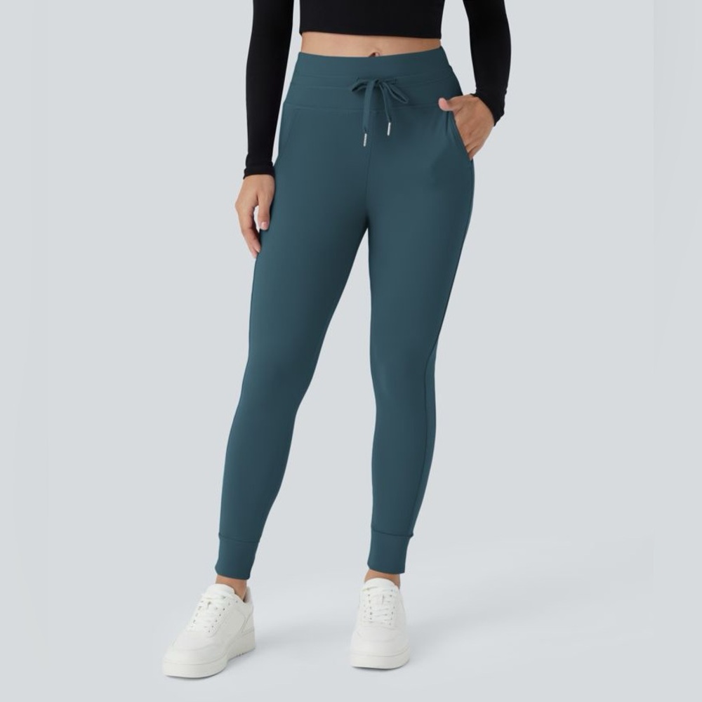 Halara SoftlyZero™ Plush High Waisted Drawstring Full Length Joggers - Picture 5 of 5